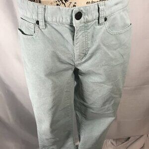 J.Crew Toothpick Corduroy pants with pockets light mint green Style #02655 EUC